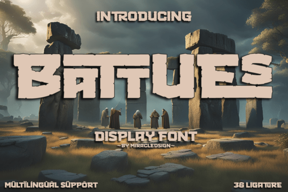 Battues Display Font for Bold Brand Identity