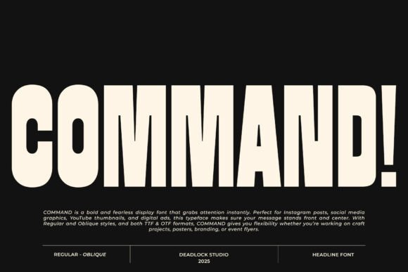 Command: The Bold Display Font You Need