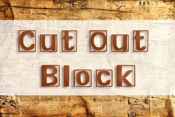 Cut Out Block Typeface for Bold Campaign Visuals
