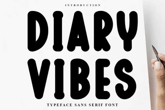 Diary Vibes: A Unique Display Font for Creative Projects