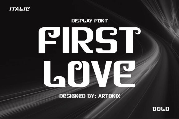 First Love Typeface for Romantic Branding and Handmade Crafts