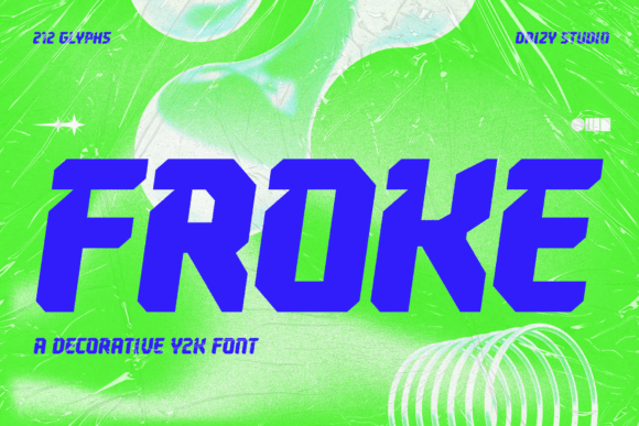 Froke: The Futuristic Display Font for Y2K Campaigns