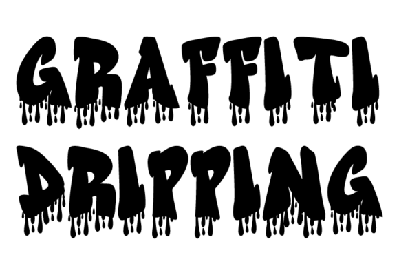 Graffiti Dripping: A Bold Display Typeface for Edgy Digital Branding