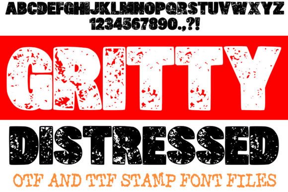 Gritty Distressed: A Rugged Display Typeface for Authentic Branding