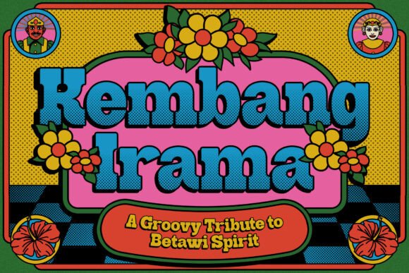 Kembangirama Regular: A Bold Retro Display Font for Vibrant Branding