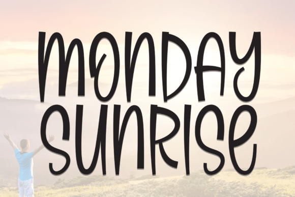 Monday Sunrise: A Casual Display Font for Handmade Branding
