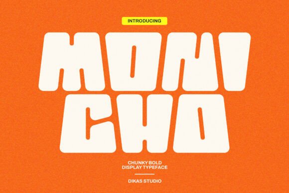 Monicho Typeface: Bold Retro Display Fonts for Branding