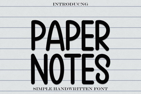 Paper Notes: A Sweet Handwritten Display Font for Romantic Branding
