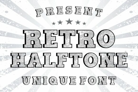 Retro Halftone: The Ultimate Grunge Display Font for Crafters