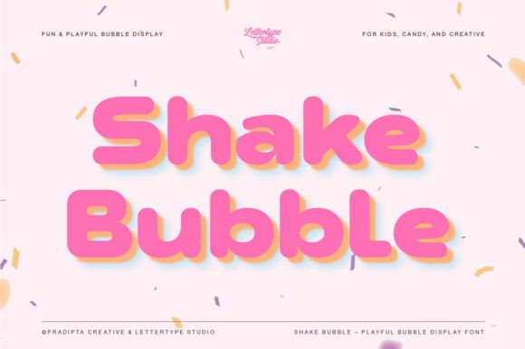 Shakebubble Regular: The Playful Display Font for Handmade Goods
