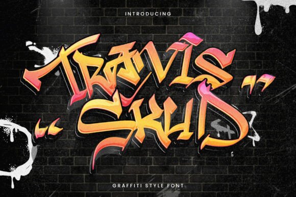 Travis Skud: The Bold Graffiti Typeface for Urban Brand Identity