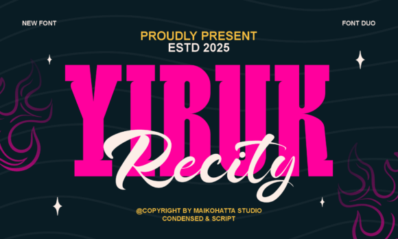 Yibuk Recity Duo: The Bold Condensed Display Font You Need